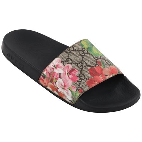 gucci floral slides|gucci gg blooms slides.